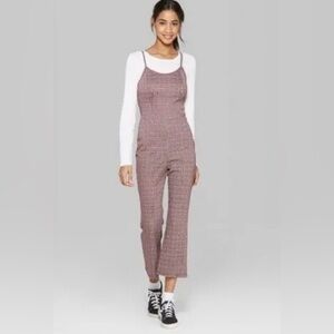 Wild sable women’s‎ size large purple plaid jumpsuit